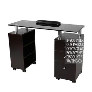 Bomacy nail desk with dust collector cheap nail with vent salon manicure furniture tech manicure light luxury nail table