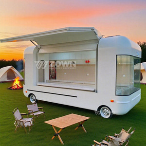 Tourist Attraction Electric Fiberglass Food Truck Mobile Street Food Cart for Souvenir Local Snack Sales with Brandable Design - Product Image 5