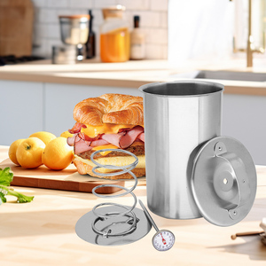 Prensa Casera para Cocinar Carne, Olla para Cocinar Tocino, Prensa para Carne de Acero Inoxidable, Prensa para Jamón con Termómetro - Product Image 1
