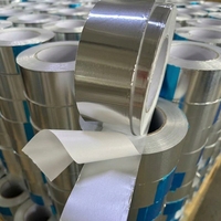 Ruban adhésif en aluminium pour l'étanchéité des conduits HVAC, résistant à la chaleur, imperméable, auto-adhésif, simple face, ruban de réparation, fabricant