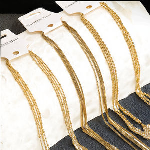 <span class=keywords><strong>Lovestory</strong></span> A2720 Cadena de Acero Inoxidable Chapada en Oro de 18k, Resistente al Deslustre, para Fabricación de Joyería, Collares y Pulseras - Product Image 3