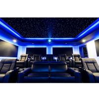 Usine En Gros RGBW Fibre Optique Étoile Panneaux De Plafond Twinkle Ciel Étoilé Lumière LED Système De Cinéma Maison USB Haut-Parleur RF À Distance