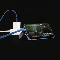 Nouveau support de téléphone pliable 2026 avec câble de charge rapide PD 60W 100W 240W, support réglable multi-angles, cadeau d'entreprise