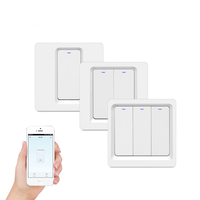 Commutateur ABS XZJ 1 2 3 gangs Max 10A Double pôle 3 voies Wifi + BT réseau Compatible Tuya EU/UK Smartlife