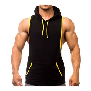 Moda Hombres Gimnasio Ropa Chaleco Sudadera con capucha Culturismo Tank Top - Product Image 1