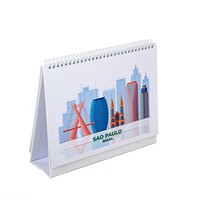 Calendrier personnalisé 2027 – Disposition mensuelle, calendrier de bureau à spirale Wire-O, planificateur de bureau promotionnel OEM pour entreprises, petite série