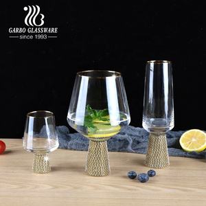 Nouveaux modèles de gobelets à vin en verre personnalisés avec décorations en diamant <span class=keywords><strong>sur</strong></span> la base, verrerie pour bar, article cadeau <span class=keywords><strong>sur</strong></span> commande - Product Image 1