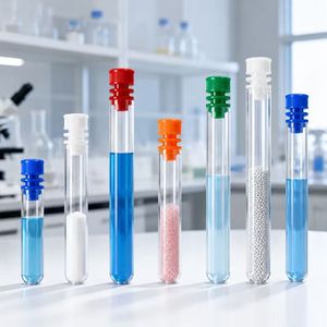 Tubes à essai en plastique de laboratoire avec bouchons à pression colorés pour la collecte d'échantillons - Product Image 4
