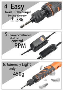 <span class=keywords><strong>Destornillador</strong></span> Electrónico OS-4D07 801 Industrial y para Bricolaje, Totalmente Automático, AC220V, RPM y Torque Ajustables, Precisión del 5% - Product Image 5