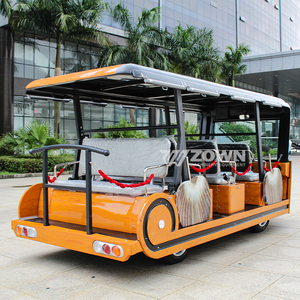 รถบัสไฟฟ้าลายไม้โบราณสำหรับท่องเที่ยวในสวนสนุก บริการขนส่งผู้โดยสาร - Product Image 4