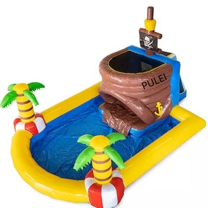 Piscina Inflable <span class=keywords><strong>de</strong></span> Verano con Tobogán y Castillo, Material <span class=keywords><strong>de</strong></span> PVC, Capacidad <span class=keywords><strong>de</strong></span> 500 kg, <span class=keywords><strong>para</strong></span> Jardín Familiar, con Certificación CE, Incluye Soplador - Product Image 1