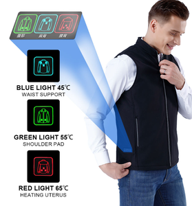 Chaleco calefactor informal de invierno para hombre con carga USB, chaqueta cálida ajustable con calefacción por infrarrojos lejanos. - Product Image 2