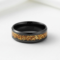 Bague en carbure de tungstène noir de 6 mm avec incrustation de citrine et d'améthyste pour homme et femme, alliance de fiançailles, de promesse, de mariage, cadeau d'anniversaire