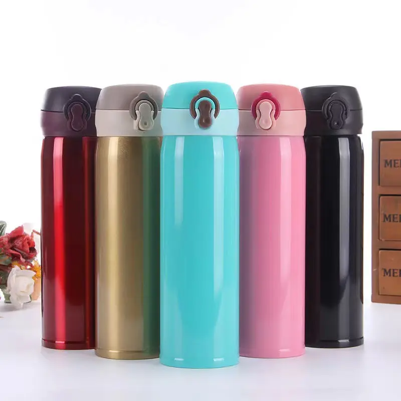 500ml aqua vaccum flask tumbler leakproof thermos insulated stainless steel water bottle with spout lid