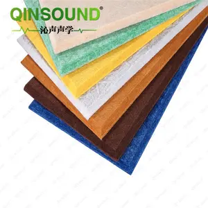 Venta al por mayor marrón de espuma acústica-De alta densidad a prueba de tela de poliéster de pared acústico de espuma acústica con precio especial