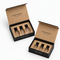 Boîte à tiroir magnétique haut de gamme avec doublure en velours pour emballage cadeau de parfum Oud, boîte rigide