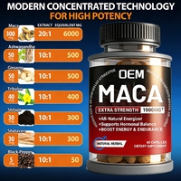 Capsules de racine de maca OEM pour hommes, pilules à base de plantes pour améliorer les performances masculines, renforcer la force, l'endurance et la vitalité pour l'énergie