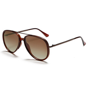 Lunettes de soleil polarisées de pilote rétro à grande monture en métal UV400 pour hommes et femmes, personnalisables avec logo - Product Image 3