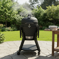 Barbecue Kamado Auplex 22 pouces, Kamado Premium, Nouveauté, Barbecue en céramique au charbon de bois pour cuisine extérieure