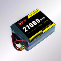 Batterie semi-solide au lithium Red Power série 330, 27000 mAh, 14S, 51,1 V, décharge 10C, longue autonomie, basse température pour drone