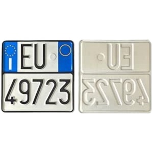<span class=keywords><strong>Targhe</strong></span> Moto Personalizzate in Alluminio Lucido Riflettente con Design Europeo Italiano, Produzione su Misura - Product Image 5