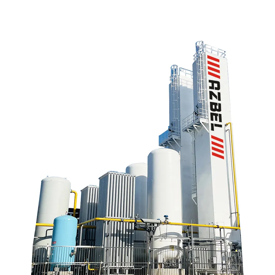 Azbel 99.6% high purity cryogenic air separation unit 100TPD large capacity liquid & gaseous oxygen equipment China manufacturer