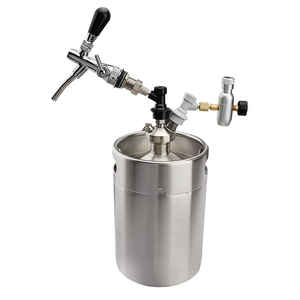 Mini Barril de Cerveza de Acero Inoxidable de 2L/3.6L/5L con Grifo Ajustable y Mini Cargador de CO2 para Elaboración Casera de Cerveza - Product Image 1