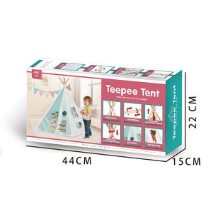 3D-DIY-Lernen Camping Kinder Bau Tipi-Zelt Katze Familie-Themen-Spielzeughaus-Zelt mit Licht - Product Image 2