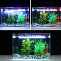 Lampe LED Moderne Écologique 18-58CM en Verre Étanche et Commutable pour Aquarium, Lampe à Spectre Complet pour Salon et Bassin à Poissons