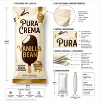 Bolsa de aluminio para helados y paletas con sellado trasero, personalizada con logo, colorida, apta para alimentos, para barras de chocolate y alimentos congelados