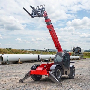 Carretilla Elevadora Telescópica de Largo Alcance de 4 Toneladas y 13.8m con Cucharón, Garra y Posicionador de Horquillas Opcionales para Trabajos de Montaje de Estructuras Metálicas - Product Image 2