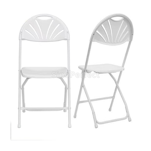 Chaise pliante en résine plastique blanche, légère, pour banquet, mariage, extérieur, prix bas, pour événements - Product Image 1