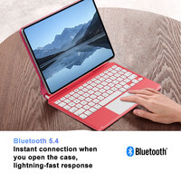 Laudtec Magnetische Tastaturhülle für iPad 11. Gen (A16,2025)/10. Gen/ iPad 10.9 Federnde Beleuchtete Tasten Multi-Touch Trackpad