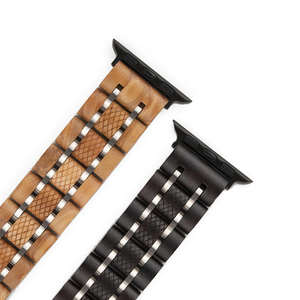 BOBO BIRD S17-1 Chic in legno acciaio inossidabile cinturino per uomo taglia <span class=keywords><strong>38mm</strong></span> a 44mm argento nero per dispositivi <span class=keywords><strong>Apple</strong></span> - Product Image 1