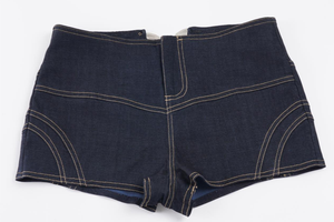 Butterfly Embellished Faux Denim Low Rise Shorts Women Streetwear Hot Summer Shorts - Product Image 2