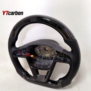 YTcarbon para Seat Leon Ibiza Ateca Arona Tarraco Toledo <span class=keywords><strong>Cupra</strong></span> Racing Style Custom Real Carbon Fiber LED Volante - Product Image 4