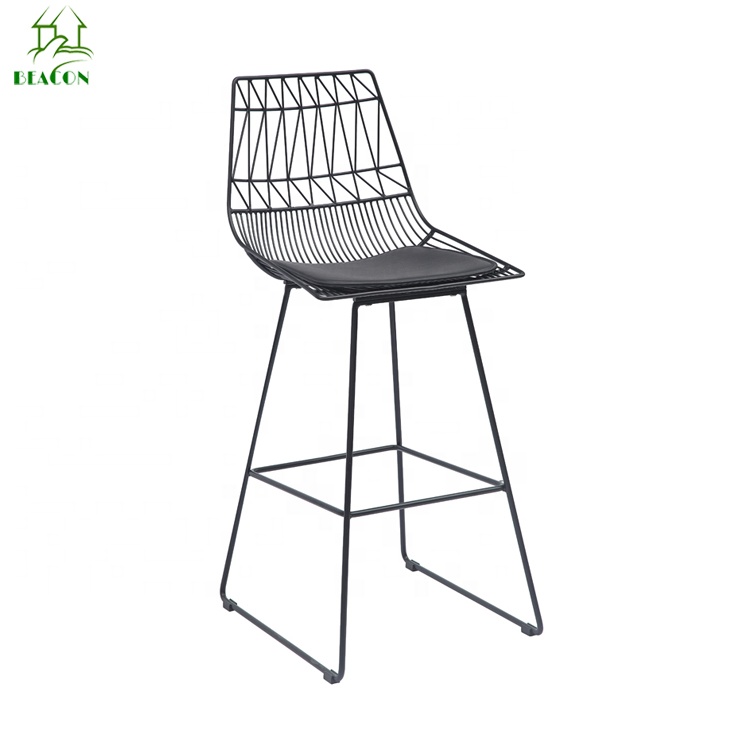 Металлический каркас, проволочный барный стул, обеденный стул, стул для кафе, барный стул