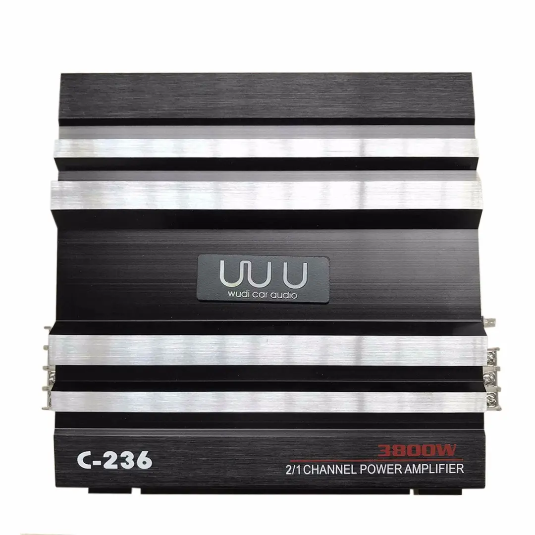 C0029 자동차 앰프 C-236 3800W 12V 2 채널 강력한 자동차 오디오 파워 베이스 AMP 알루미늄