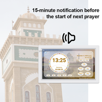 Reloj Azan PROS de 21.5 Pulgadas con WiFi, Horarios de Oración Islámicos, Audio del Corán Completo, Pantalla Táctil IPS, Duas, Dhikr, Hadith, Sura del Día, Arte Digital