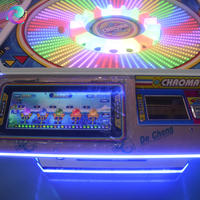 Machine de jeu d'arcade à pièces multi-joueurs en acier inoxydable et plastique, jeu de billets de loterie, roue de la fortune, trésor