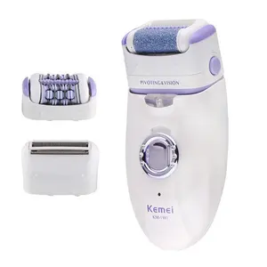 Callus Remover With Extra Lady Epilator & Shaving Head Beauty Personal Care Electric Hair Remover Kemei KM-1981