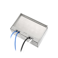 Caja de suelo empotrada oculta de acero inoxidable, toma de corriente eléctrica universal para Reino Unido/UE, certificado CE, caja de suelo empotrada de acero inoxidable, 2 unidades