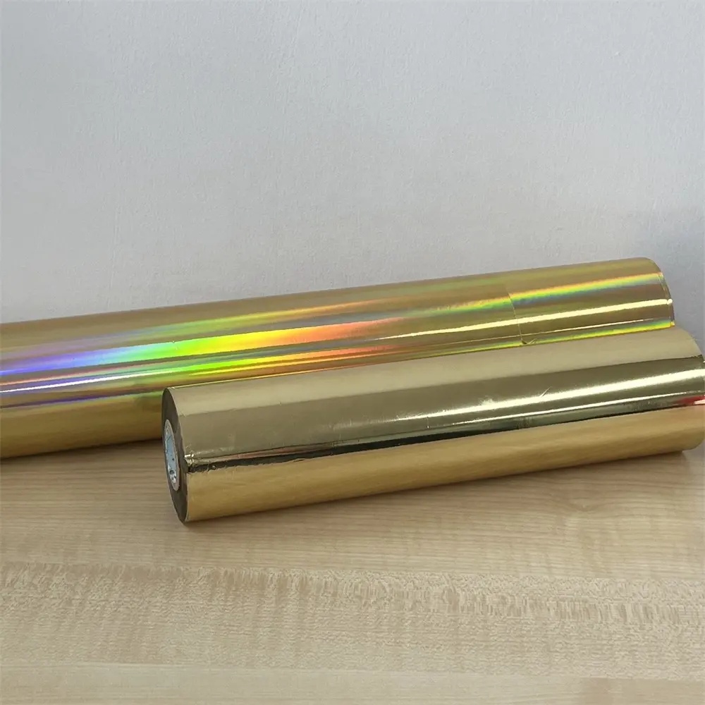 Wholesale Wrap Paper Foil Light Golden Hot Stamping Film Heat Transfer Foil Custom Foil Stamping