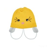 Bonnet d'hiver mignon pour bébé avec oreilles de lapin et visage de dessin animé, 100% acrylique, doux, chaud et réglable, idéal pour les tout-petits en voyage