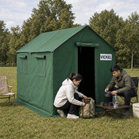 Tente Safari Robuste et Imperméable 2x3m avec Structure en Acier pour Glamping Extérieur, Événements et Camping – Ouverture Automatique Rapide et Simple en Toile Robuste