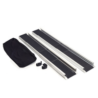 Rampe d'accès télescopique en aluminium portable, réglable, antidérapante pour fauteuils roulants, escaliers, fourgonnettes, marches, capacité de charge jusqu'à 600 livres