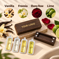 Diffuseur de parfum pour voiture en gel à clipser sur grille d'aération, en bois brun, avec film respirant magnétique, parfum vanille, sans fuite
