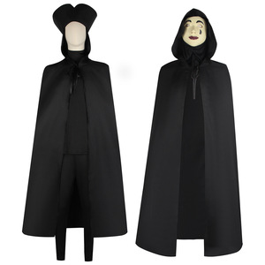 Costume de cosplay A Haunting In Venice, cape noire à capuche, costume de fête d'Halloween, taille adulte Xs S M L Xl Xxl Xxxl - Product Image 1