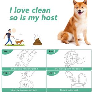 2024 Amaz meilleure vente étiquette personnalisée sacs de merde de chien écologiques 100% recyclage sac de déchets pour animaux de compagnie amidon de maïs + PBAT + PLA fait 8 rouleaux - Product Image 2