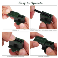 Adaptor steker Cepat elektrik kualitas terbaik SPT-1 kawat risleting steker pria Snap On colokan vampir hijau tua